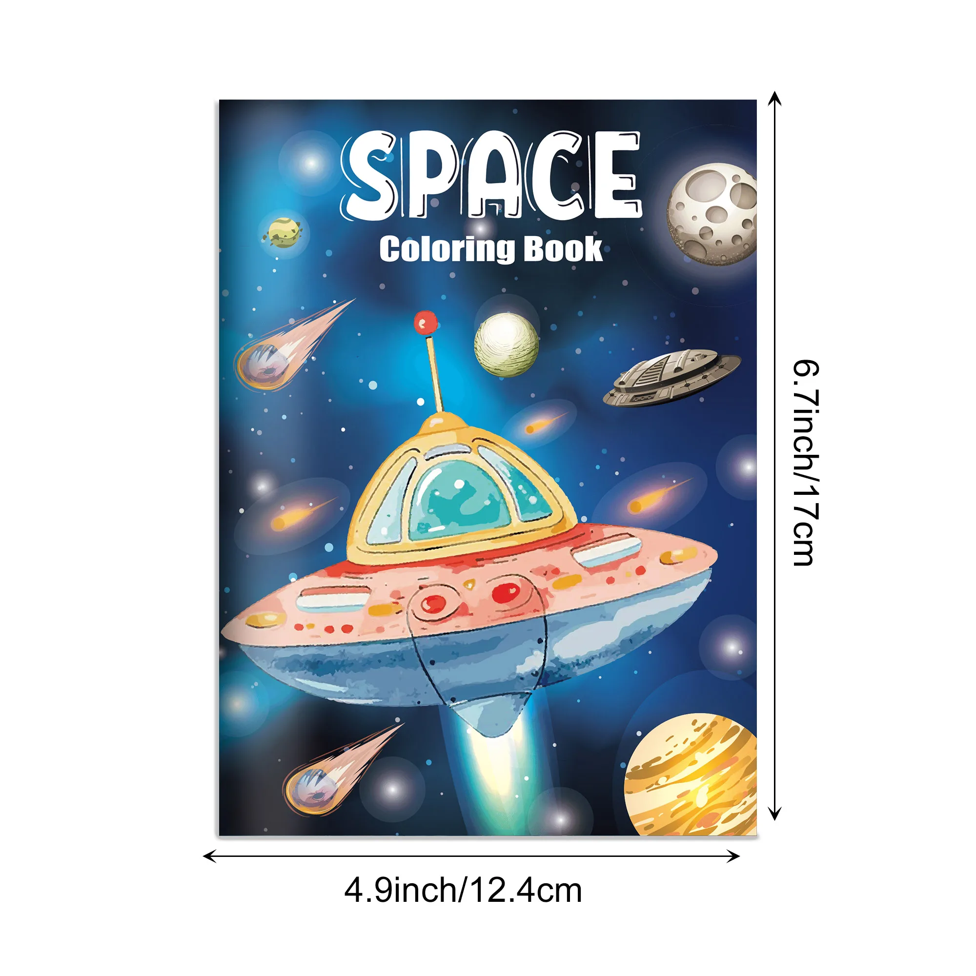 12 Stück Mini-Malbücher mit Weltraum-Thema Graffiti Astronaut Rakete Malbuch Geburtstagsparty Geschenke Zeichenbuch – Detail 12
