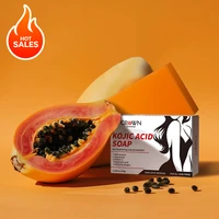 Kojic Acid Papaya Body Soap Deep Cleansing Smoothing Elbow Neck Knee Back Remove Chicken Skin Spot Armpit Soap 1