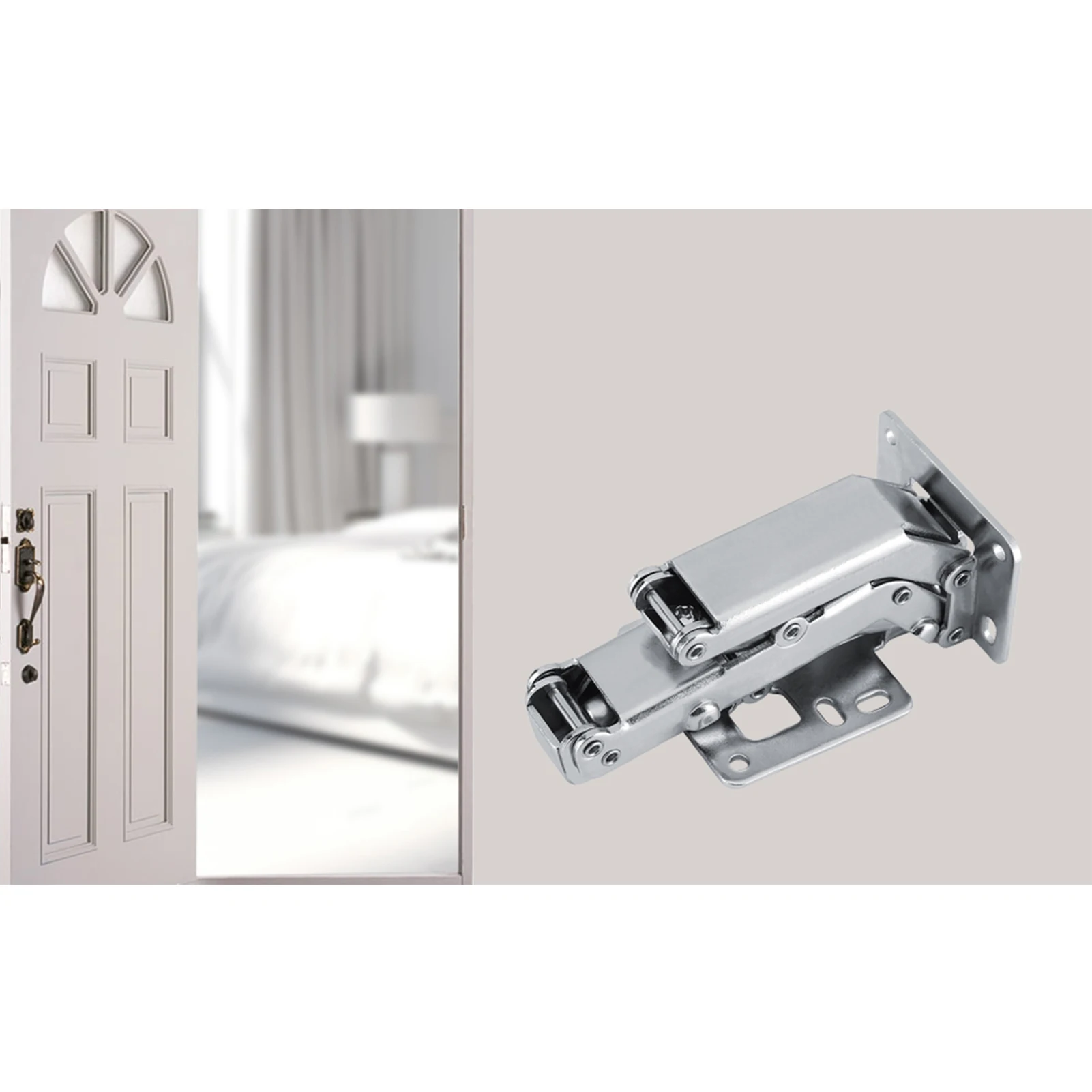 170 Degree Furniture Cabinet Door Hydraulic Hinge with Screws Soft and Slow Close Thick Door Panels Wardrobe Hinge Hardware