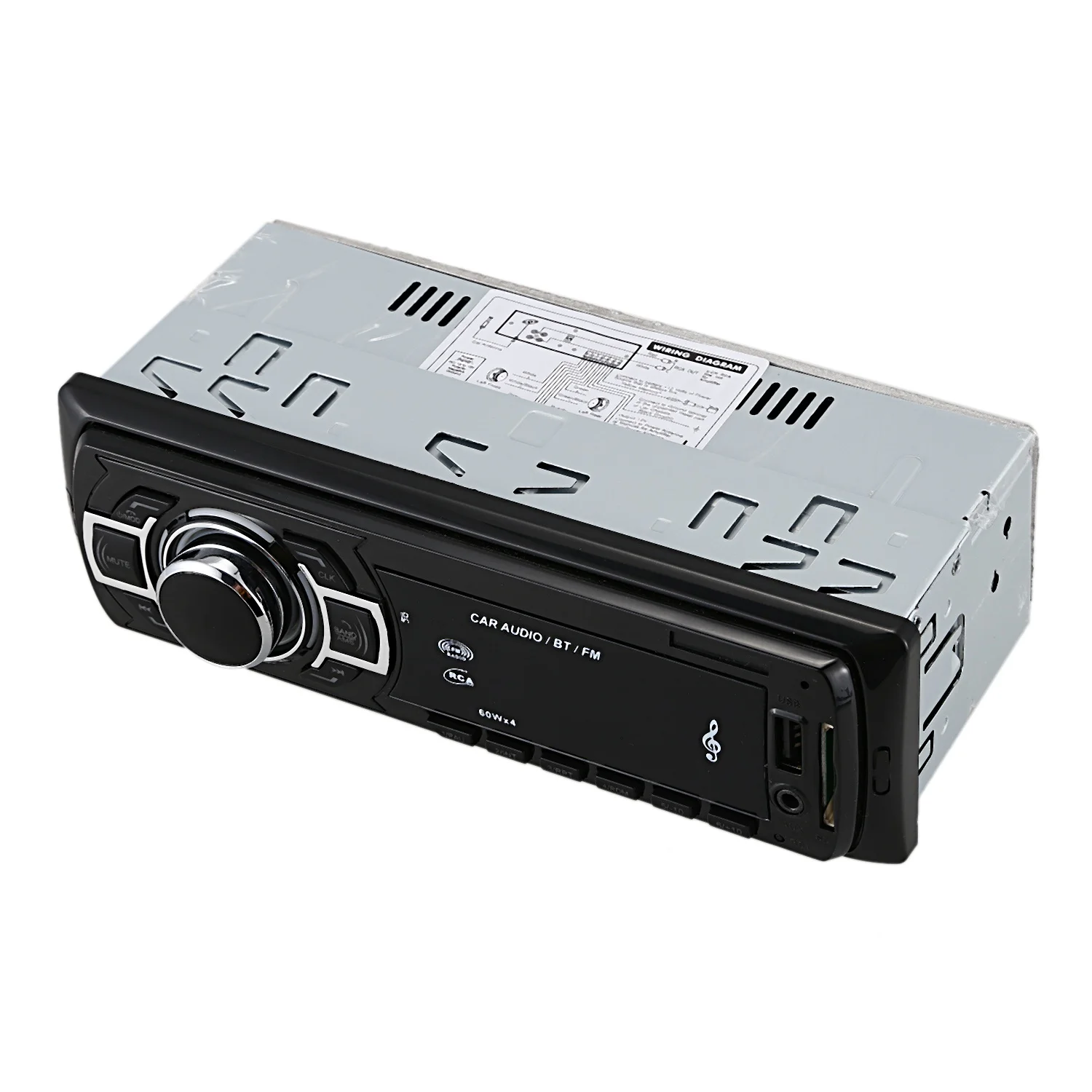 차량용 DVD SD 카드 리더기, USB 차량용 Mp3 플레이어, 블루투스 패널 포함, FM 튜너, Aux In 리모컨, 1Din 자동차 라디오 522