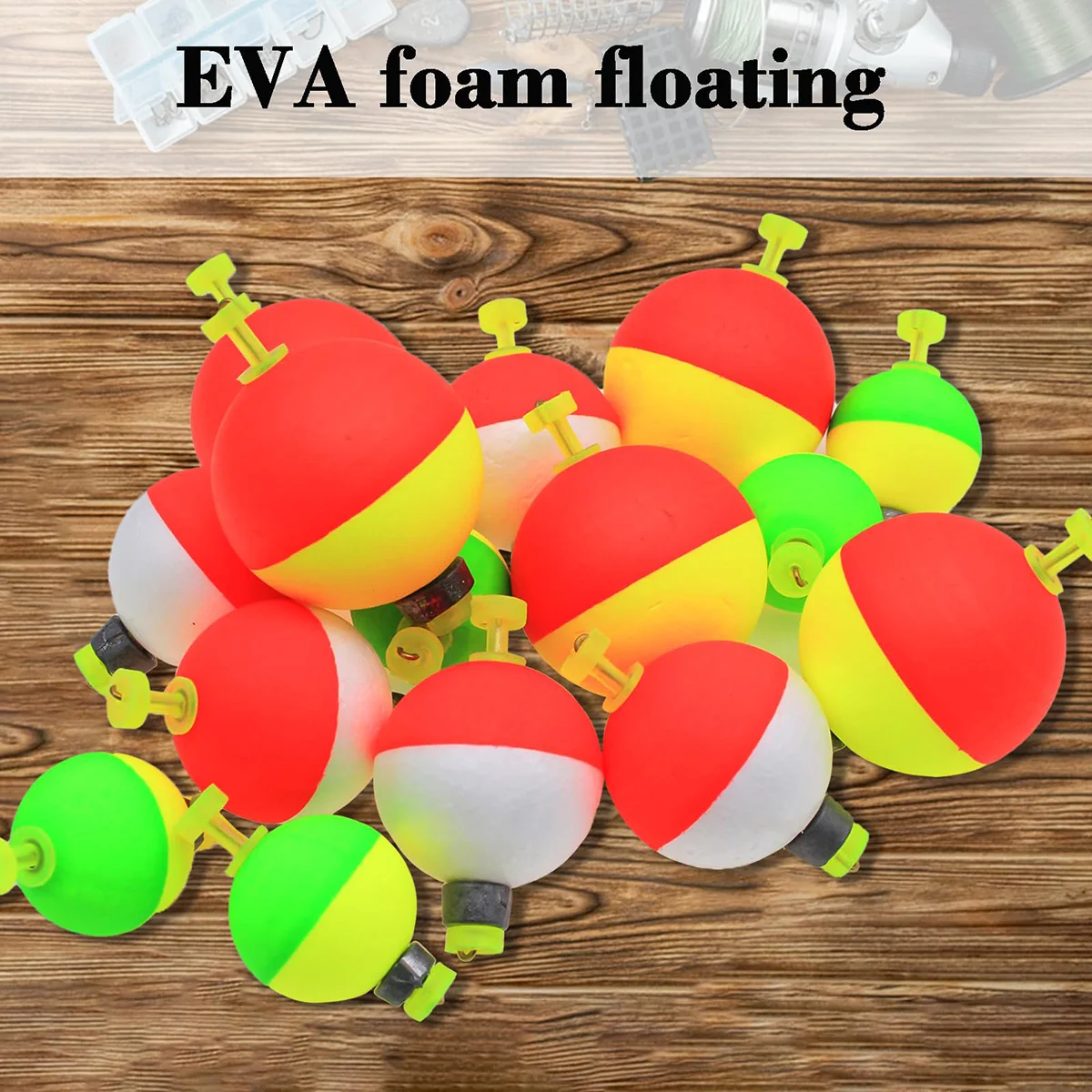 15-Pack Weighted Fishing Bobbers - EVA Foam Snap Floats For Bass & Trout