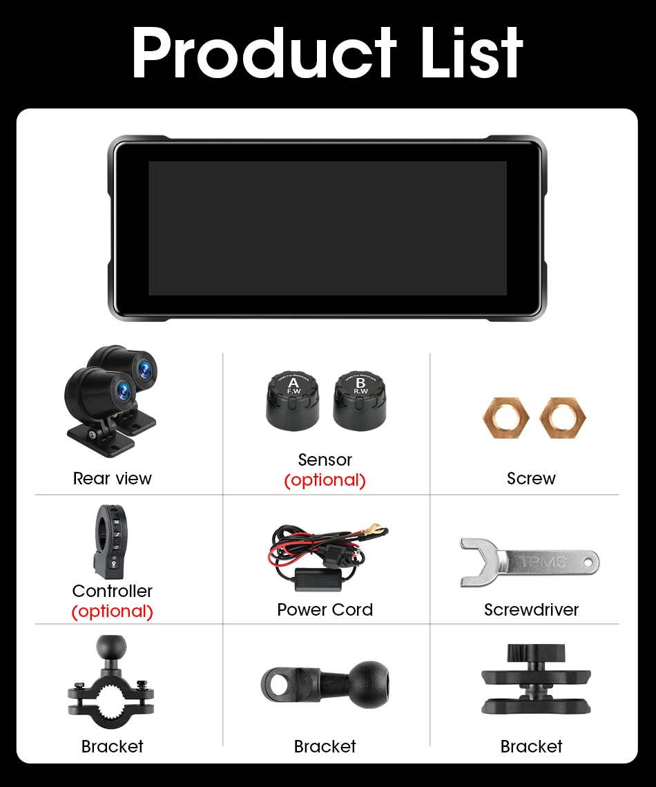 Srnubi 6,86 Zoll tragbarer Motorrad-Carplay-GPS-Navigations-Smart-Player, Motorrad-Monitor-DVR für Apple Carplay Android Auto, IPX7 BT – Detail 20