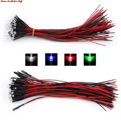 10pcs LED lamp beads DC12V Round Pre-Wired Water Clear LED With Plastic Holder