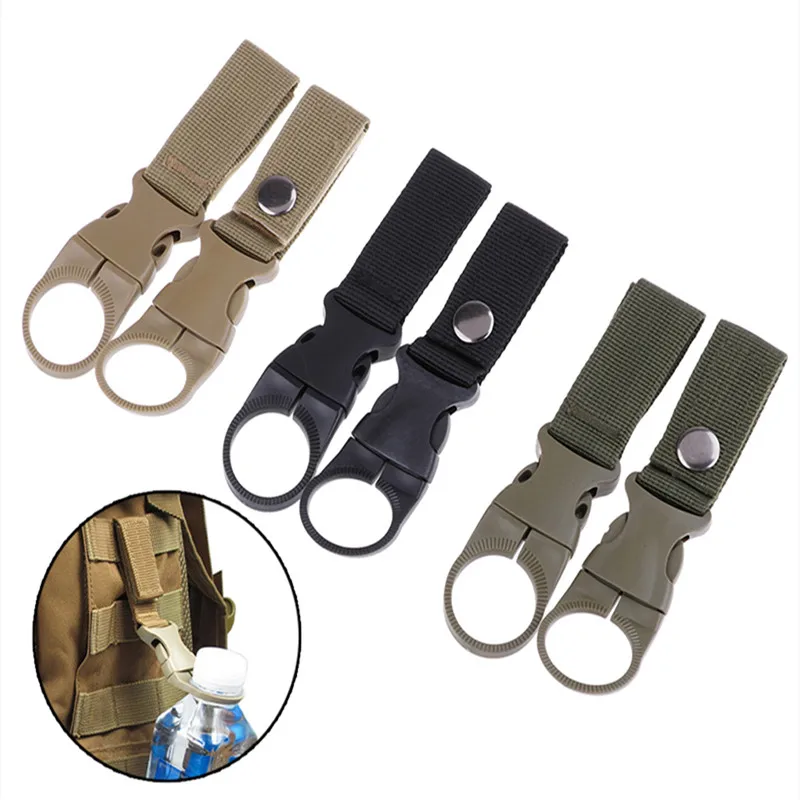 Water Bottle Holder 3Pcs Outdoor Nylon Webbing Hook