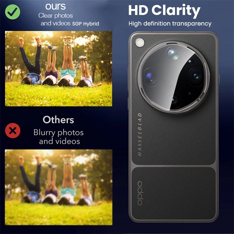 3D Black Tempered Glass Camera Protector with 9H Curved Lens Cover