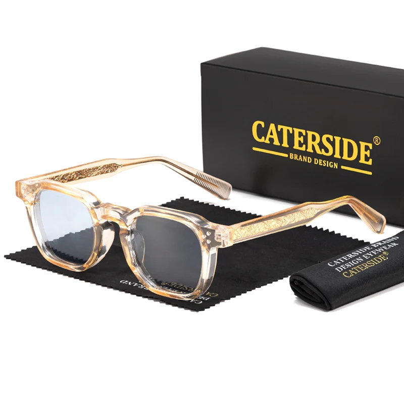 CATERSIDE Fashion Mirror Polarized Sunglasses with Luxury Core Insert Design