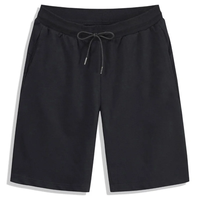 Summer Solid Men's Shorts Elastic Drawstring Shorts Joggers Loose Fitness Breathable Sports 5 piece Cotton Outfit Casual Pants 4