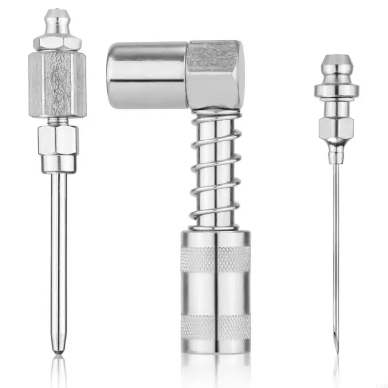 C4DD Grease Guns Needle Nozzle 90 Degree Lubrication Tool for Hard to Reach Fittings