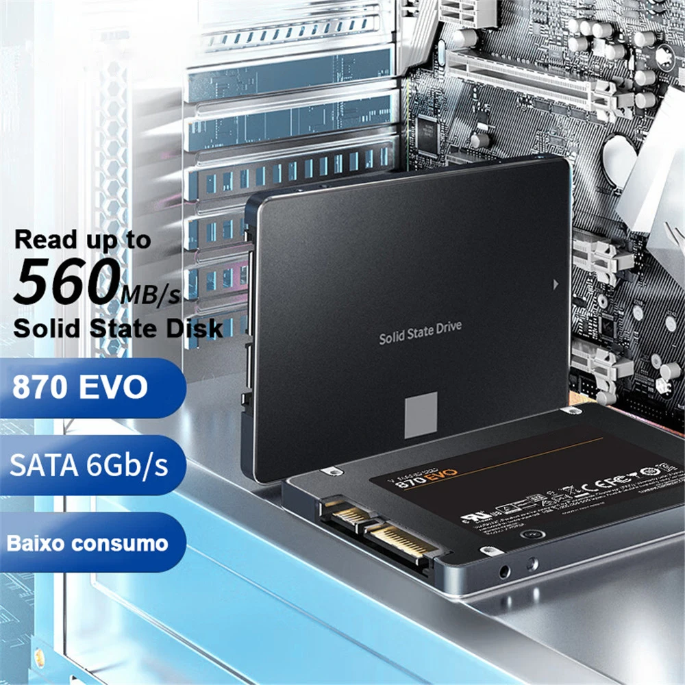 2024  SSD 870 EVO  ָ Ʈ ̺  ũ, PC ƮϿ Sata3 ϵ ̺ ũ, 4TB, 2TB, 1TB, 2.5 ġ, ǰ