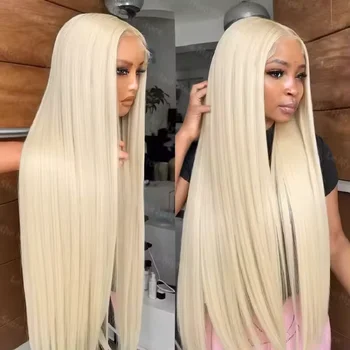 Long Inch 613 Human Hair Wig Blonde 613 Hd Lace Frontal Wig Straight Human Hair Wigs Colored Honey Blonde Human Lace Front Wigs 1
