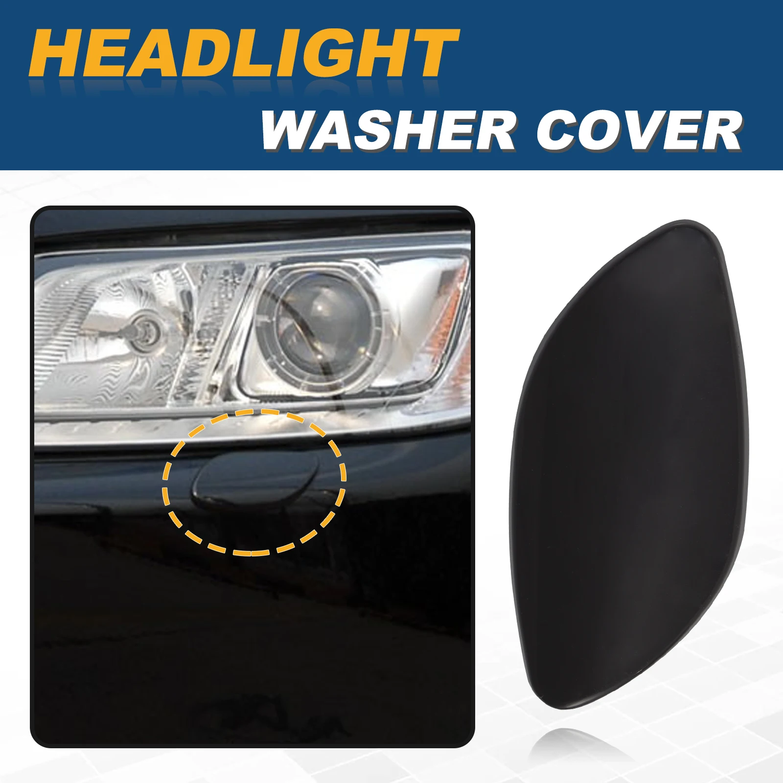 Front Bumper Headlight Washer Jet Nozzle Cover for VOLVO S80 2007-2013