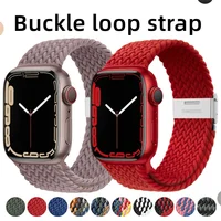 Bracelet tressé Solo Loop pour Apple Watch Ultra 2, 49mm, 45mm, 44mm, 40mm, 41mm, 42mm, 46mm, série 7, 3, SE, 8, 9, 10, 11 4