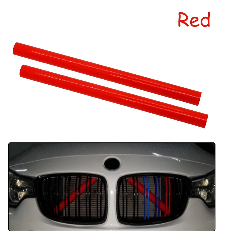 For BMW F10 f11 F02 F30 F32 3 4 5 7 Series Sport Style Front Grille Trim Strips 2 Pcs Strip Cover Frame Car Decorations Stickers