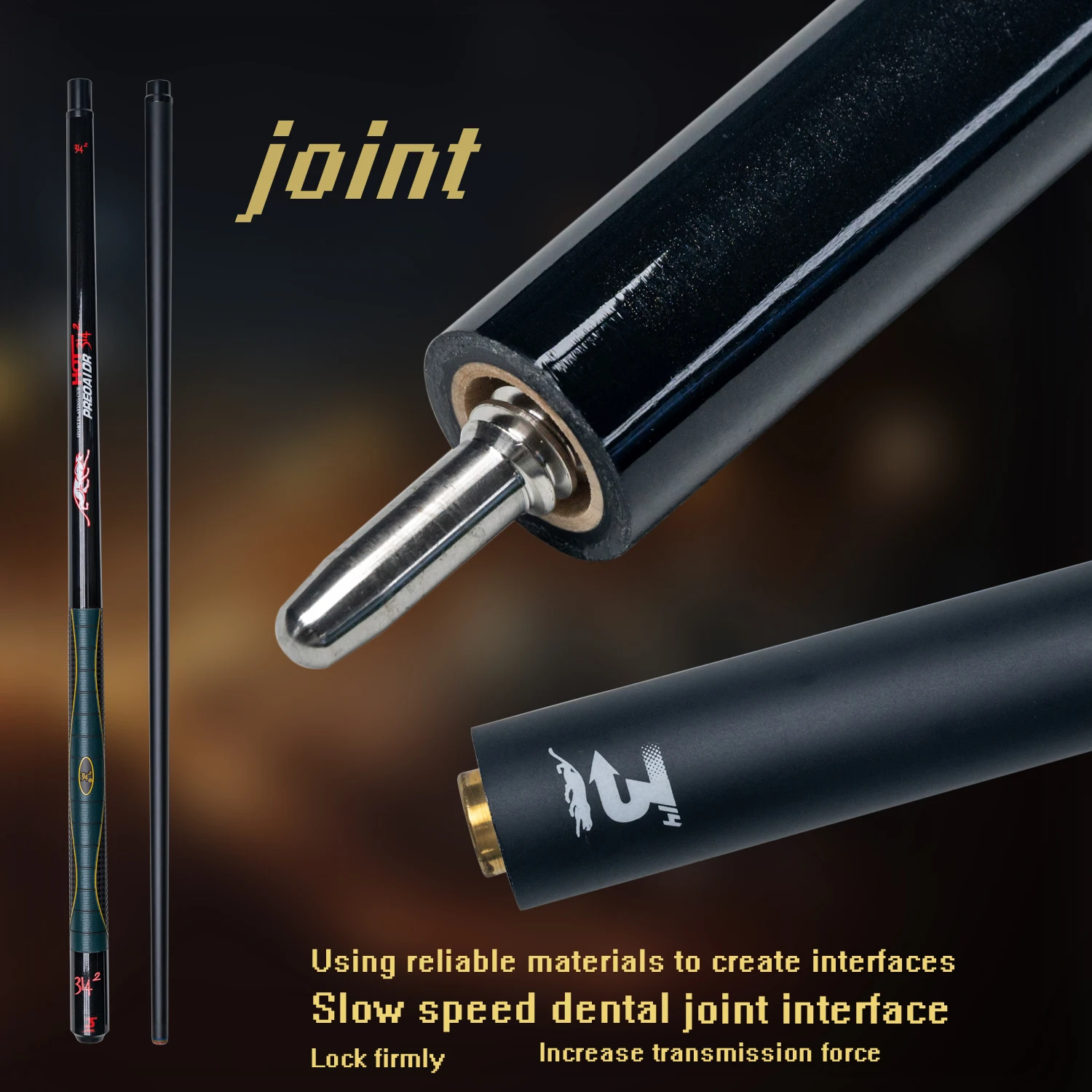 13mm Pool Cue Professional Carbon Billiard Cue Slip Resistant Grip Quick Connect Joint Ideal for Nine Ball and Carom Tournaments