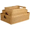 Under The Bed/Basic Wicker Storage Basket, Extra Large, 25 in L x 19.5 in W x 8 in H, Sandstone 6