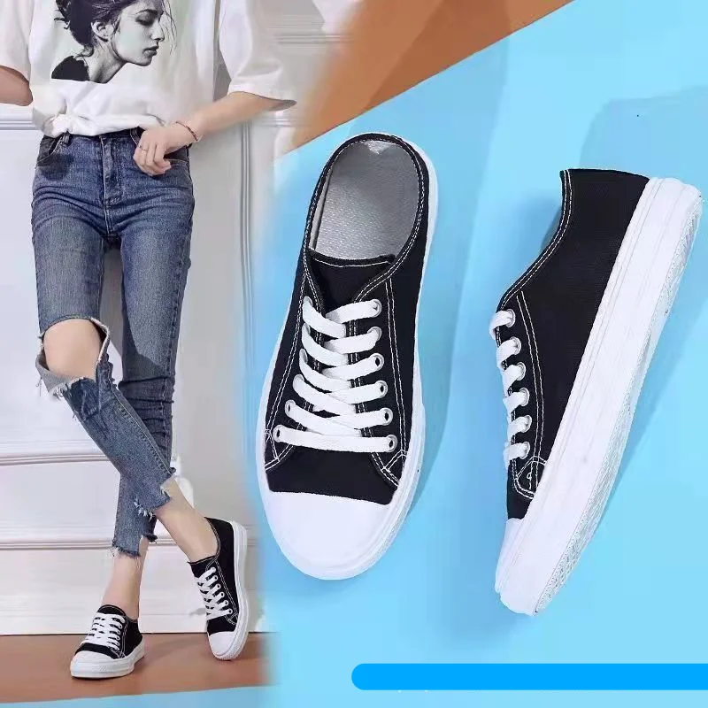 Moteriški odiniai batai Krepšinio batai Sportbačiai Canvas Arch Support Kvėpuojantys lengvai valomi sportbačiai_voghion.com