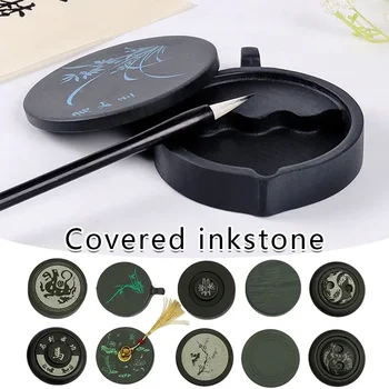 Inchiostro cinese calligrafia pietra Inkstone portaspazzole intagliato a mano pittura lastra d'inchiostro piatto Sumi ben tradizionale Duan She Yan scrittura 1