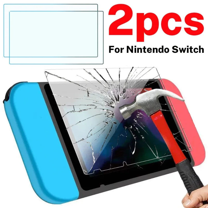 2/1Pcs Premium Tempered Glass for Nintendo Switch Lite/Switch Oled Screen Protector HD Clear Anti-Scratch Protective Films