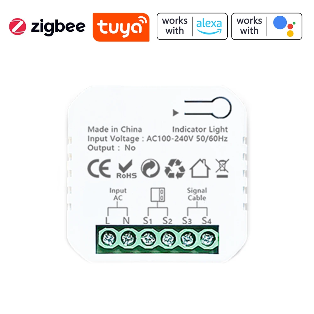 Tuya ZigBee Garage Door Opener Controller Mobilephone APP Remotely