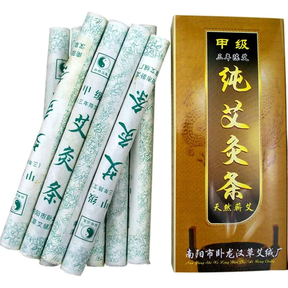 Moxa Rolls Pure Wormwood Traditional Moxa Therapy Chinese Hierbas Medicinale Moxibustion Stick Warm Meridian Massage Health Care 1