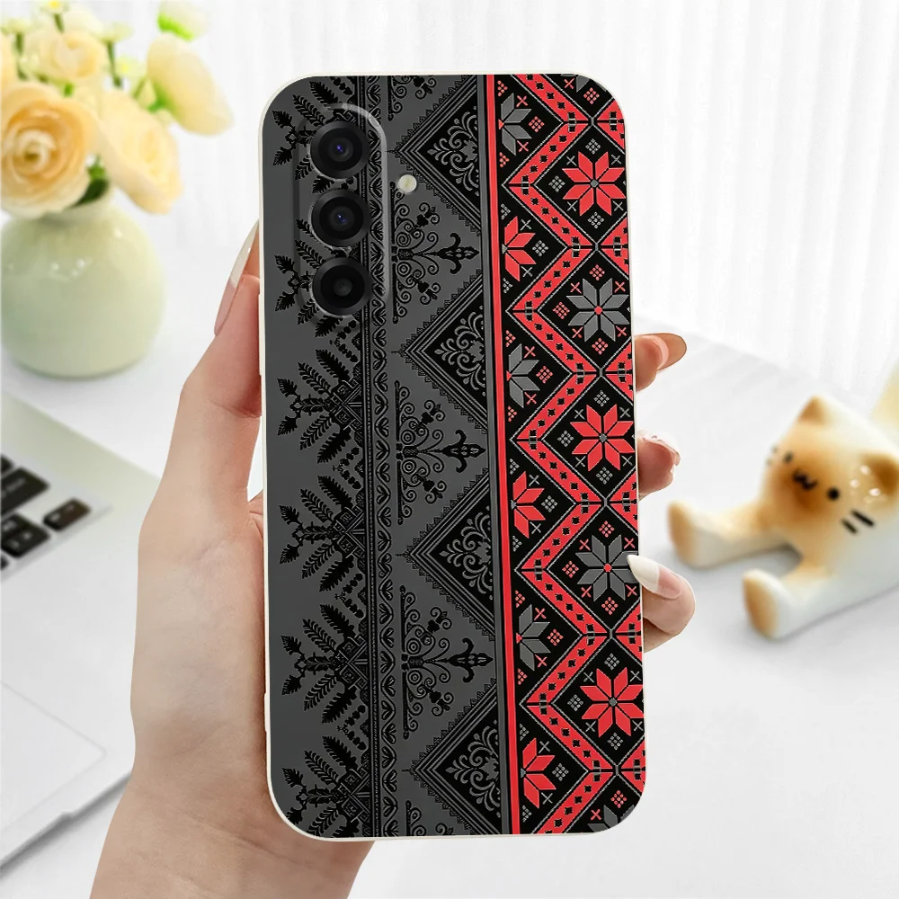 Elegant Red Embroidery Phone Case Cover