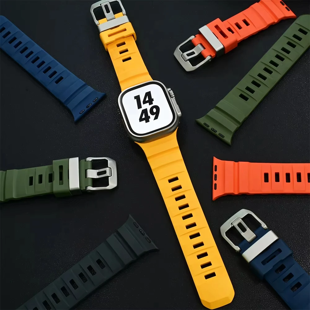 Sport Silicone Straps for Apple watch ultra 2 band 49mm belt Correa bracelet iwatch Series 10 9 8 7 SE 46mm 45mm 44mm 42mm band 3 Sport Silicone Straps for Apple watch ultra 2 band 49mm belt Correa bracelet iwatch Series 10 9 8 7 SE 46mm 45mm 44mm 42mm band – Bild 3