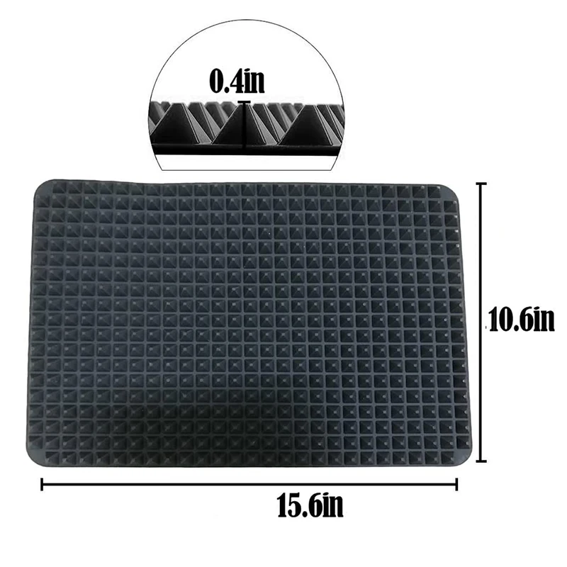 Silicone Pyramid Baking Mat - Heat Resistant & Fat Reducing for Grilling, Roasting, and Pizza Baking