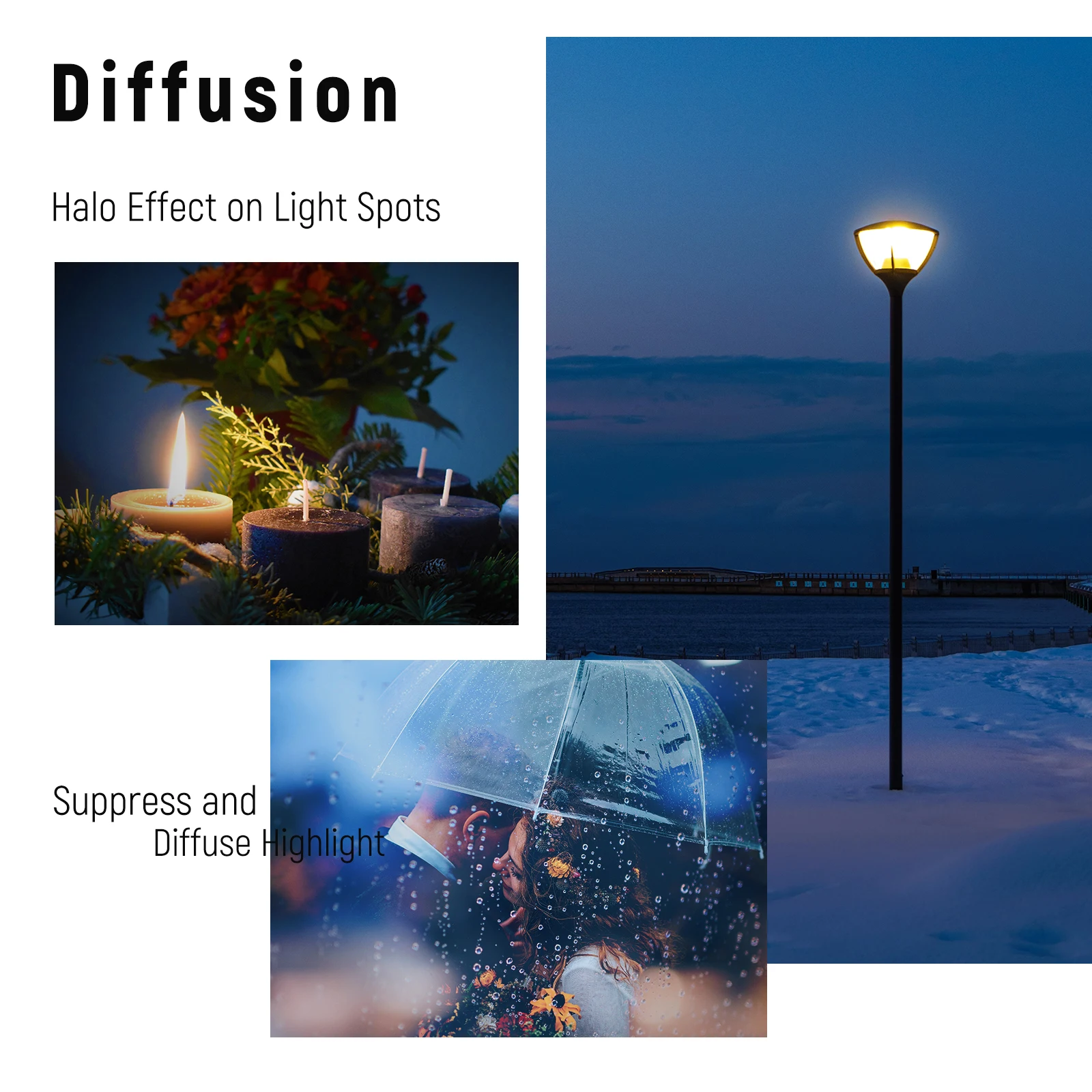 Black Diffusion 1/8 Filter Mist Dreamy Cinematic Effect Filter HD