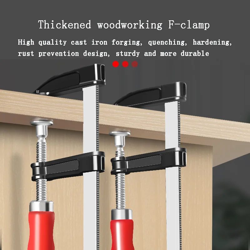 

Thickened Woodworking F-clamp Woodworking Fixed Fast Clamping Non Deformable Water Pipe Clamp Heavy-duty Panel Clamp