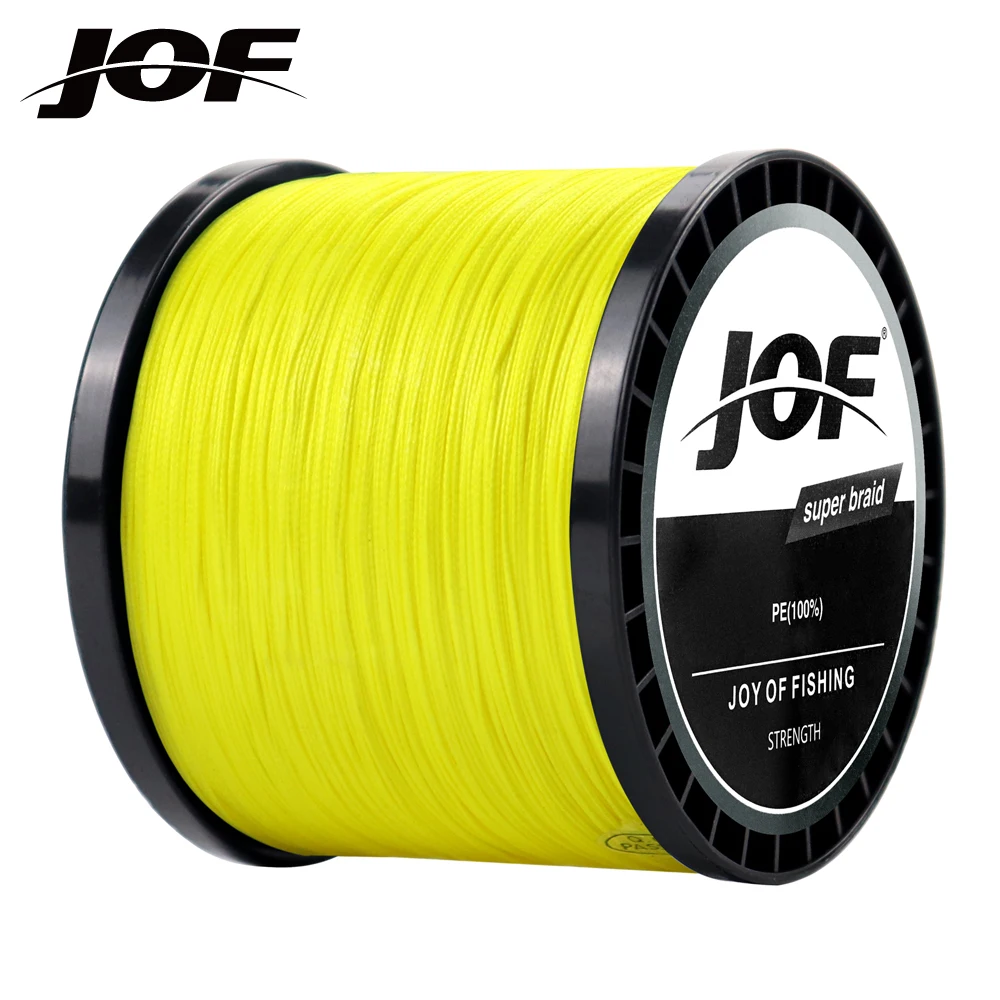 

JOF 1000M 8 Strand 4 Strands Super Strong PE Braided Fishing Line Multifilament Thread Weaves 10LBS-82LBS