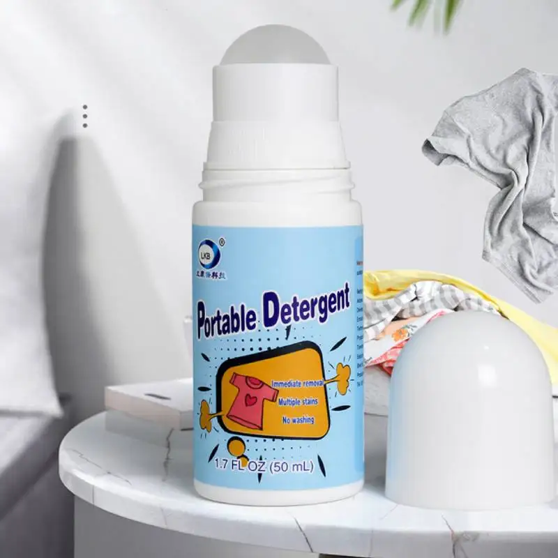 1-5pcs 50ml Portable Clothing Roll Bead Detergent Oil Stain Cleaner Portable Clothe Stain Remover Sofa Fabric Remover Pen