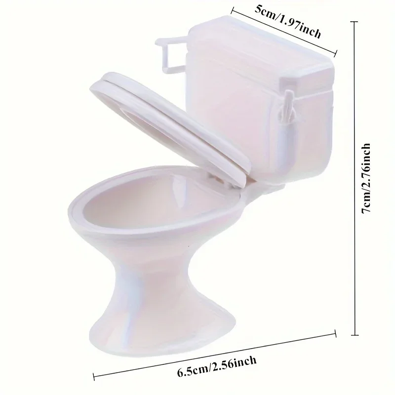 Mini Toilet Decoration 2pcs Bathroom Vanity Accessories Non-functional Decorative Items