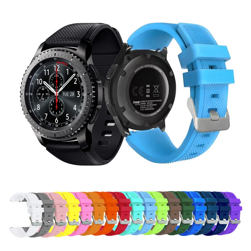 

Ремешок силиконовый 22 мм для Garmin Active/шнур 2/ Vivoactive 4/Forerunner 745, ремешок на запястье для Gear S3, сменный ремешок для часов