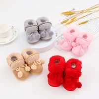 Winter Baby Snow Boots Warm Plush Balls Indoor Cute Princess Shoes Comfortable Soft Bottom Infant Newborn Toddler Baby Shoes 1