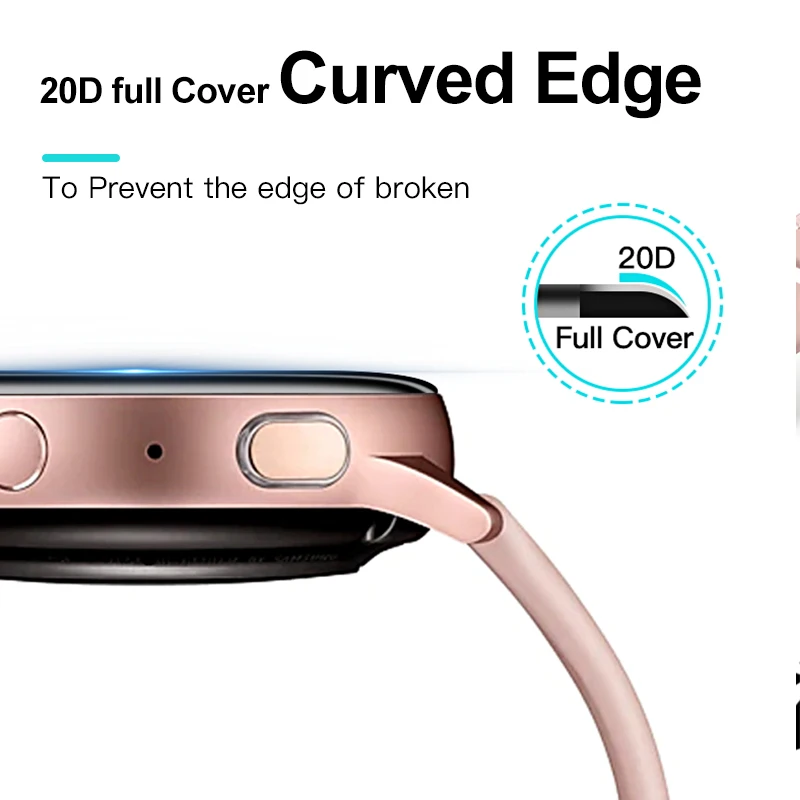 Premium HD Full-Coverage Screen Protector for Smartwatches - 20D Curved Edge, Scratch Resistant Film