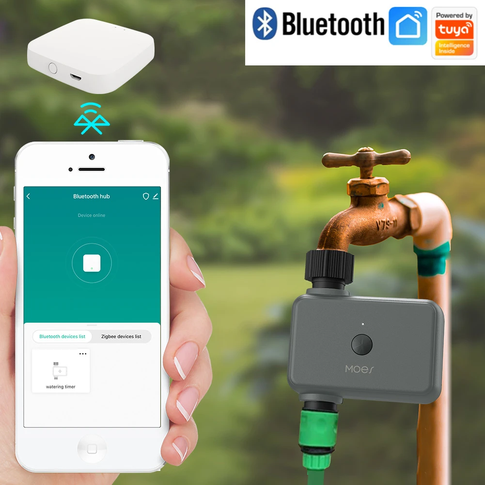 

Bluetooth Garden Watering Timers Smart Drip Irrigation Rain Delay Programmable Controller Tuya Automatic Valve Smart Irrigation