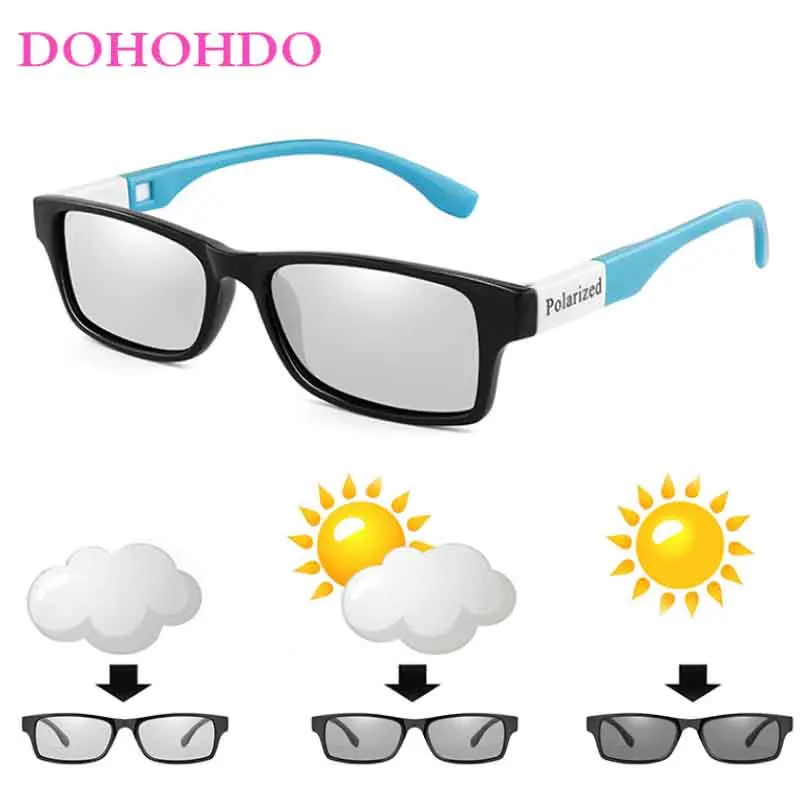 

Classic Retro Photochromic Polarized Sunglasses Men Women Outdoor Driving UV400 Square Frame Photochromic Sunglasses Male Goggle