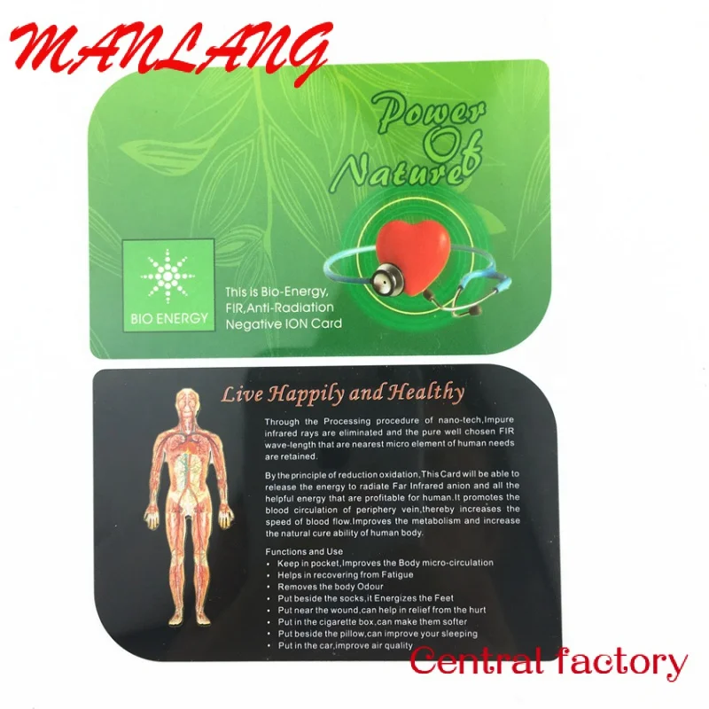

Custom Tera Energy Card Bio Scalar Poer Saver Energy Ey Card ith Negative Ions