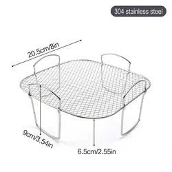 Enhanced Universal Air Fryer Baking and Grilling Racks (Square rack E)