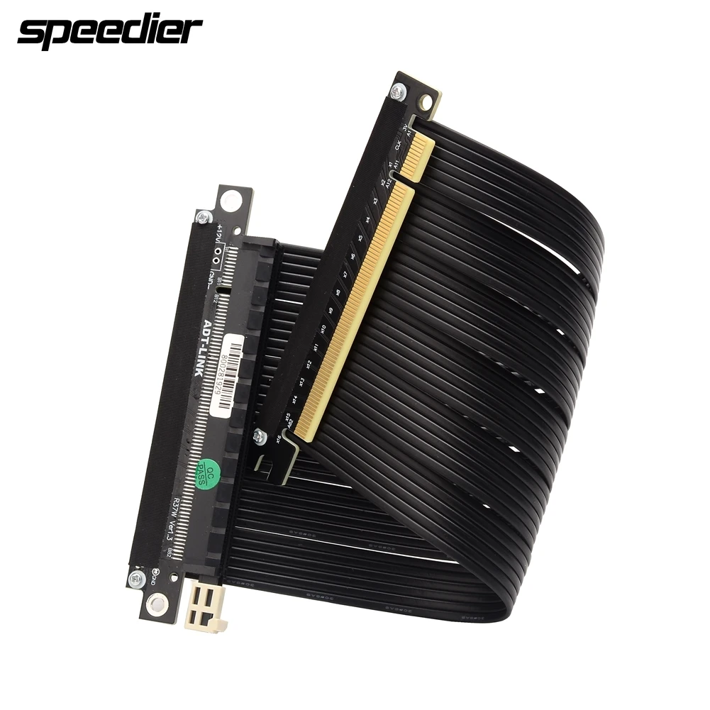 Riser Prata Duplo Reverso Pci Express 16x para X16 Rtx3090 Cabo Extensor de Cartão para Placa-mãe a4 Itx Pcie 4.0 - Imagem 4