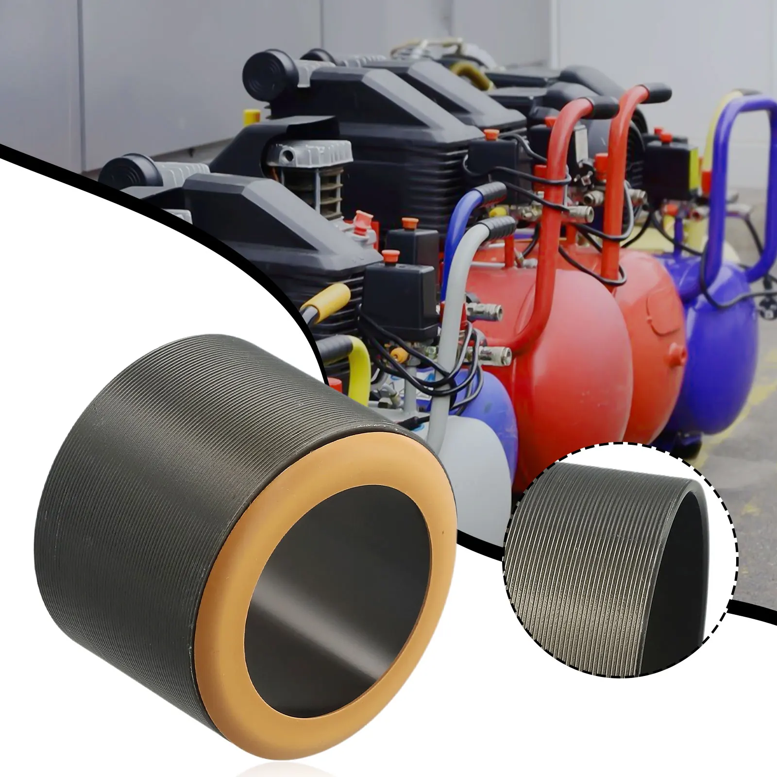 

2pcs/set Pump Piston Ring Oil-Free Mute Air Compressor-Cylinder Replacement For 550-1600W Pneumatic Tools Parts