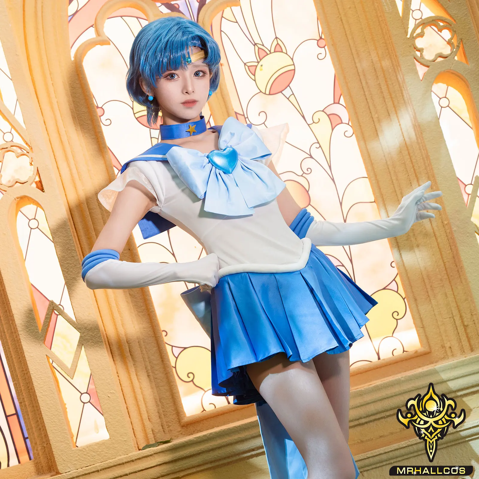 Фото Косплей Аниме MRHALLCOS Сейлор Меркьюри Ami Mizuno Moon SuperS Хрустальное платье наряды костюм Хэллоуин Искусственные дети взрослые женщины плюс №5