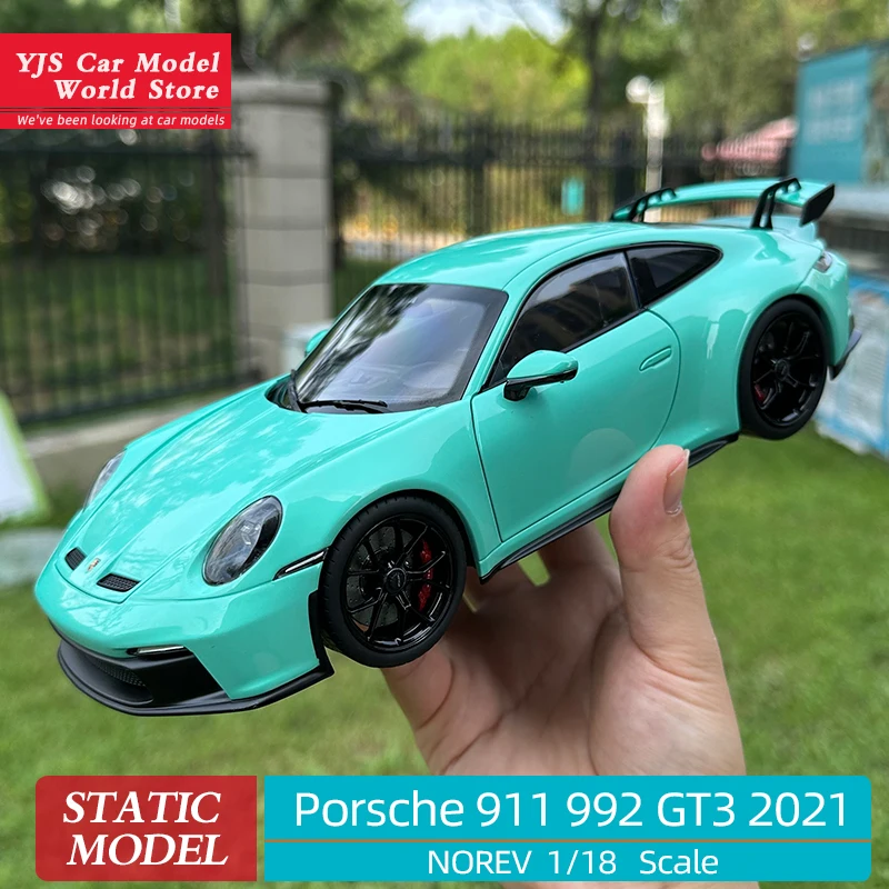 NOREV 1/18 포르쉐 911 992 GT3 2021 스포츠카 시뮬레이션 합금 자동차 모델 컬렉션, 전시 선물 조각