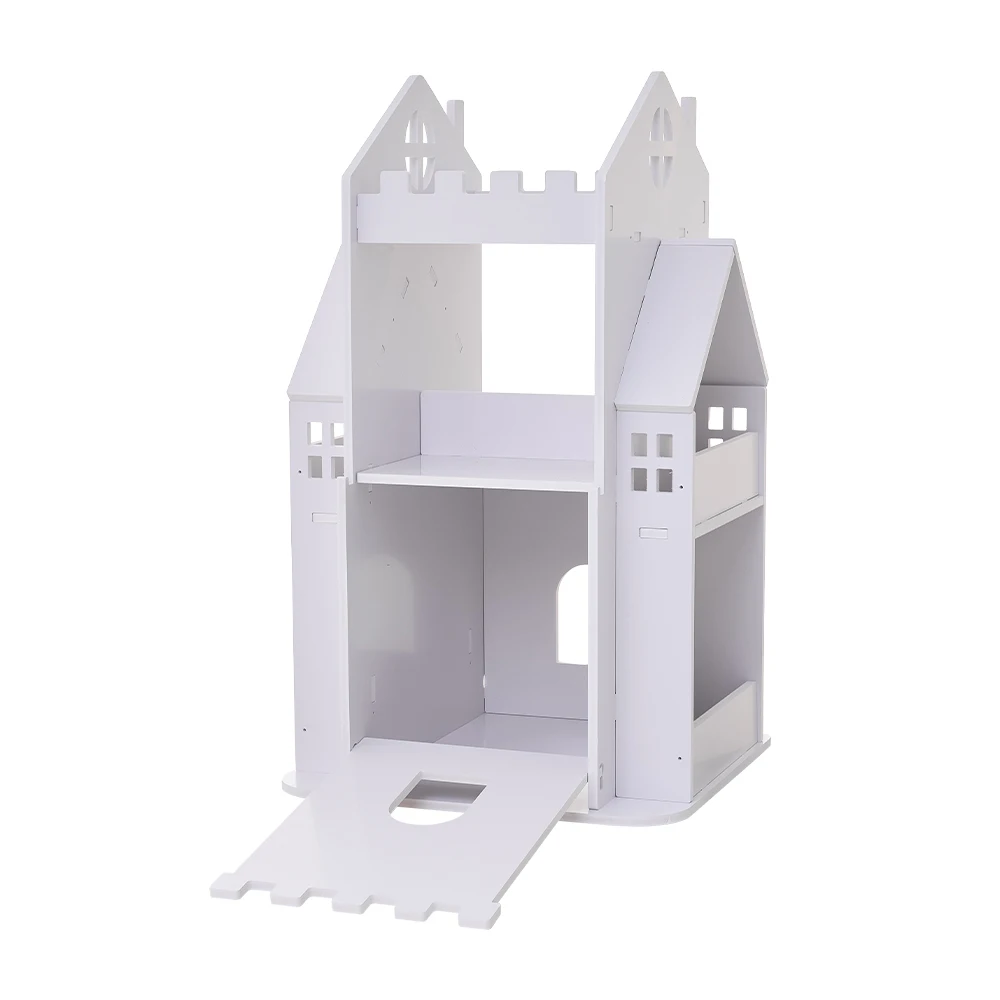 3/4 layer castle children's house rotating bookshelf toy storage rack display bookshelf storage cabinet home decoration