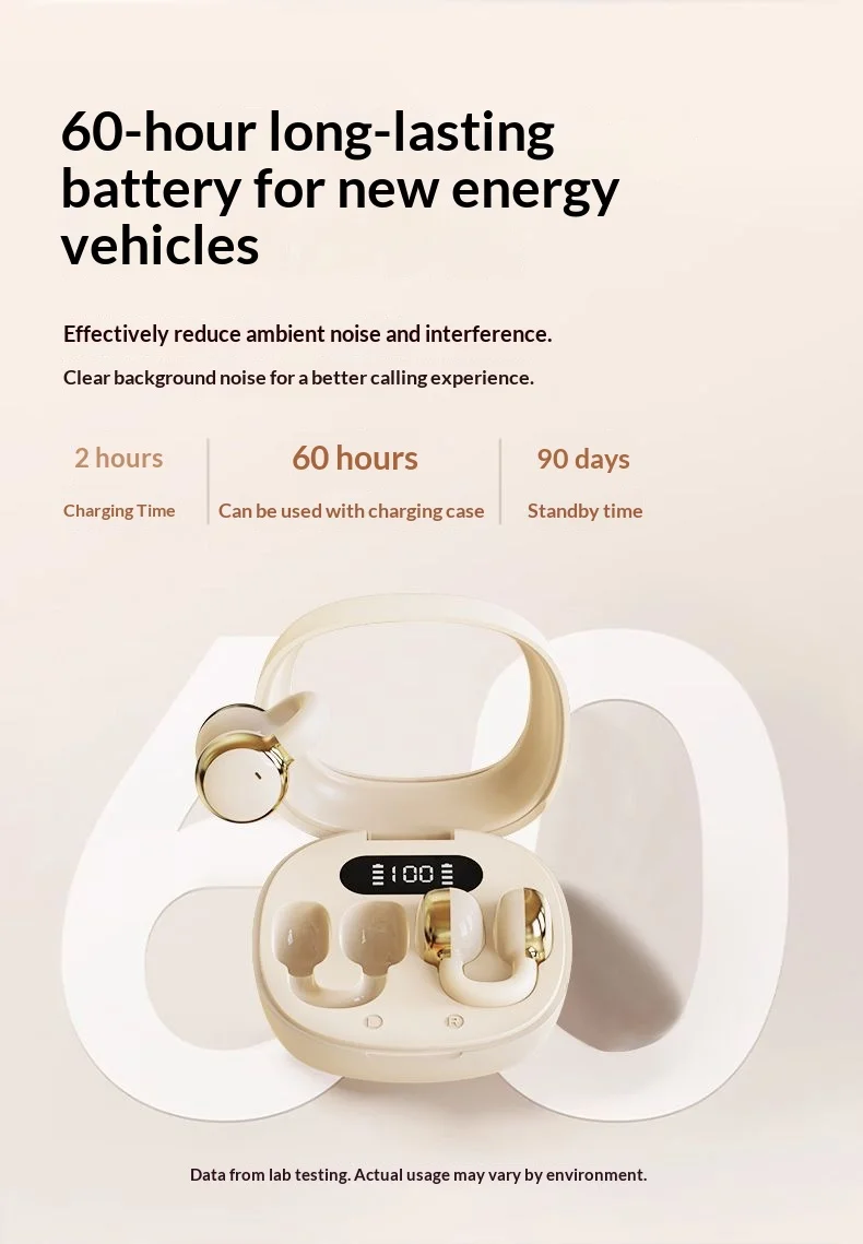 Wireless Ear Clip Bluetooth Headphones With Hifi Panoramic Audio_voghion.com