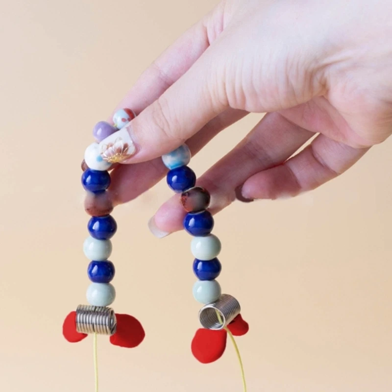 Essential Jewelry Making Tool Stringing Bead Stoppers Spring End Fasteners Alloy Material Perfect for Beading Bracelets