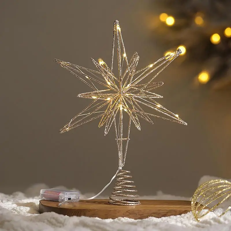 

Christmas Tree Toppers Star LED Light Lamps Home Christmas Decorations for Tree Ornaments New Year 2024 Festival Party