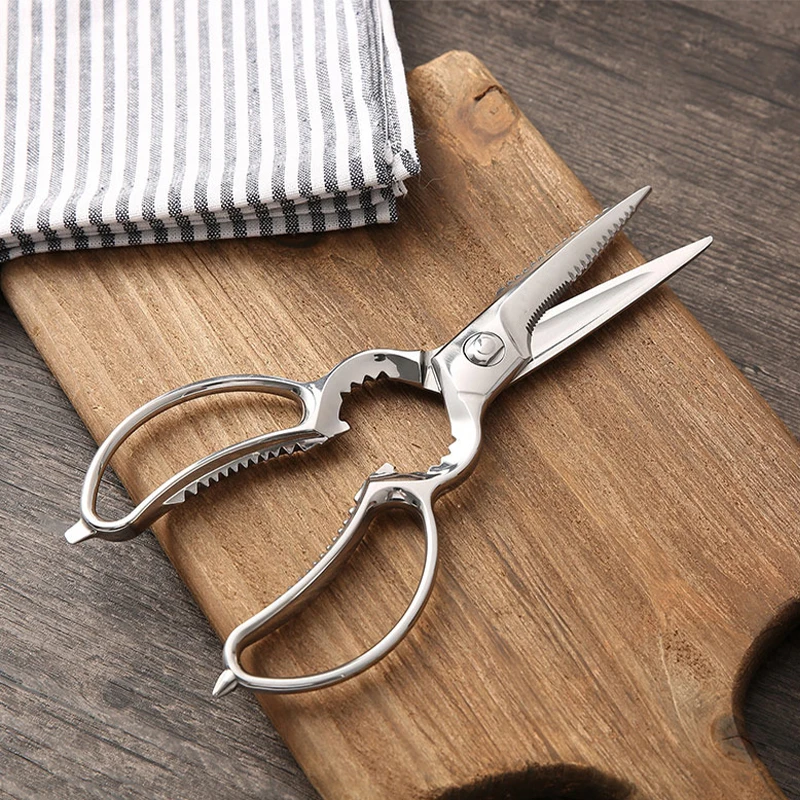 

TJ POP Multifunction Kitchen Scissor Chicken Bone Kitchen Shears 5Cr15Mov Stainless Steel Fish Scissor Scale Clean Bottle Opener