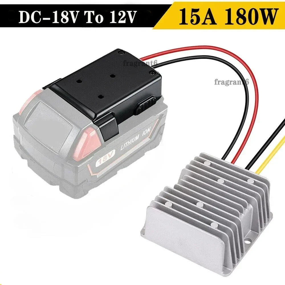 DC 18V To DC 12V Step Down Converter Aadpter for Milwaukee 18V Li-ion Battery Power Wheel Inverter Buck Boost Voltage Regulator tps5430qddarq1 5430q soic 8 switching voltage regulators 3a wide input range step down converter power management ics