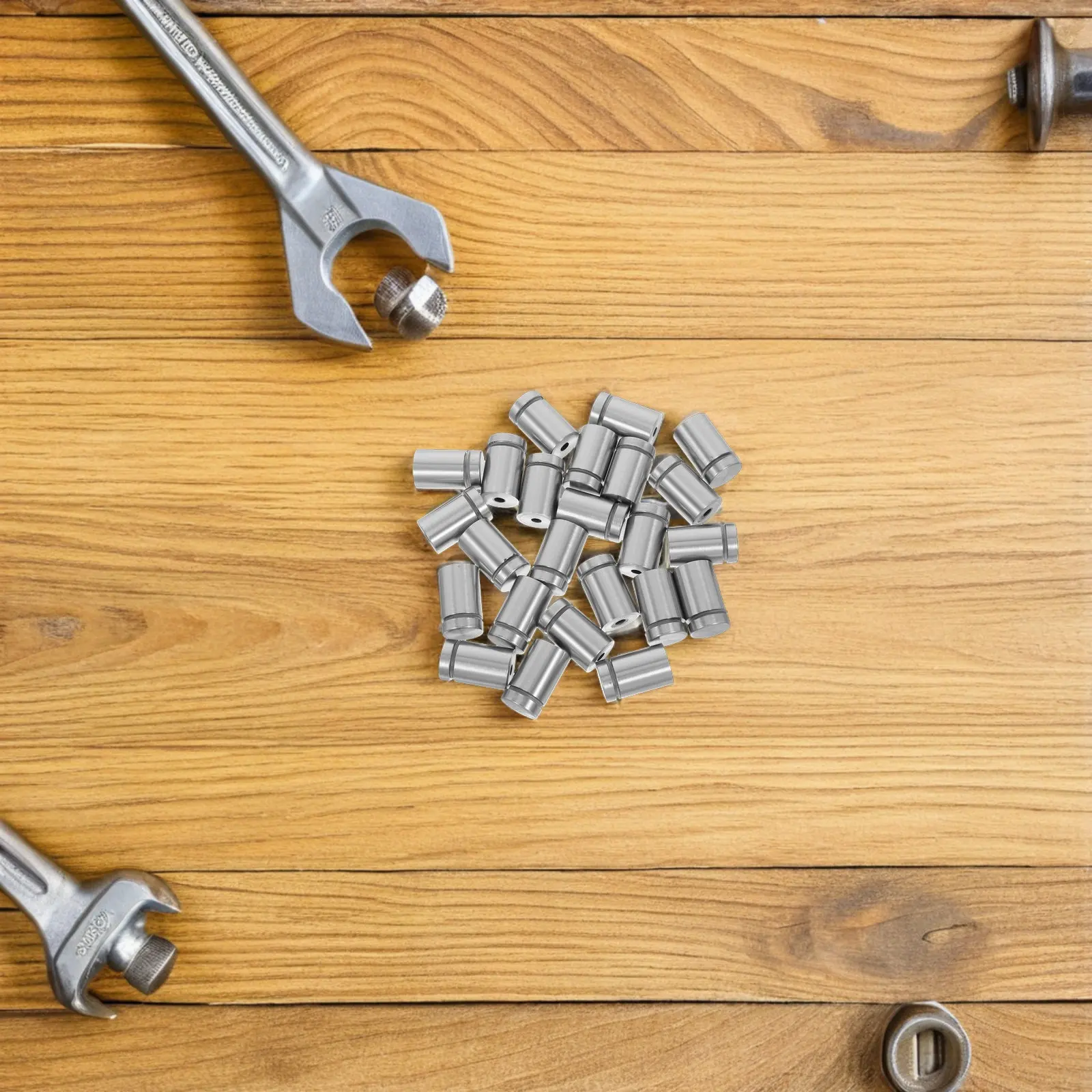 24개 스테인리스 스틸 스탠드오프 나사, 유리 아크릴 목재 벽 디스플레이 간판 설치용 광고 못, 아트워크용 하드웨어